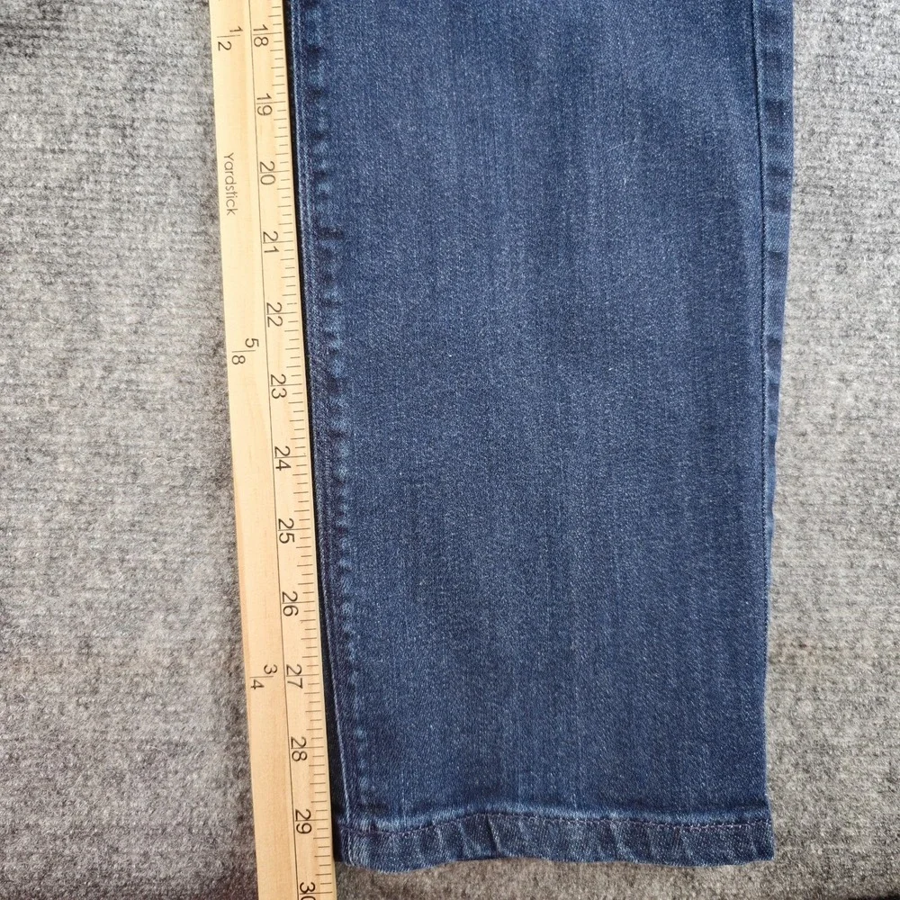 J Jill Denim Jeans 8 Straight Leg High Rise 31x29 Stretch Medium Wash‎